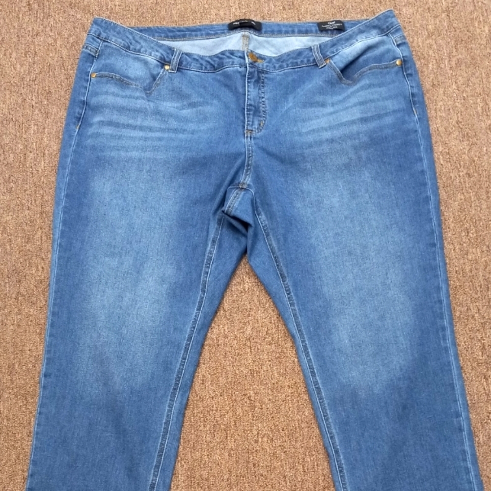 Womens Size 24 Measure Made Crop Stretch Jeans by Fitlogic.